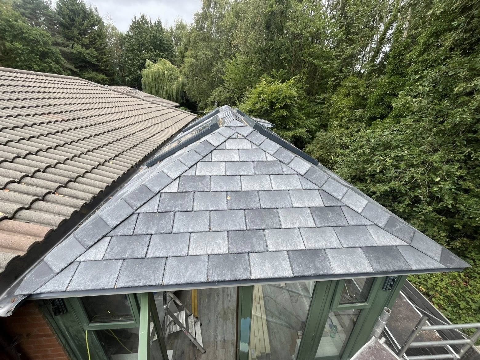 A completed Roof Proof slate roof in the North East of England